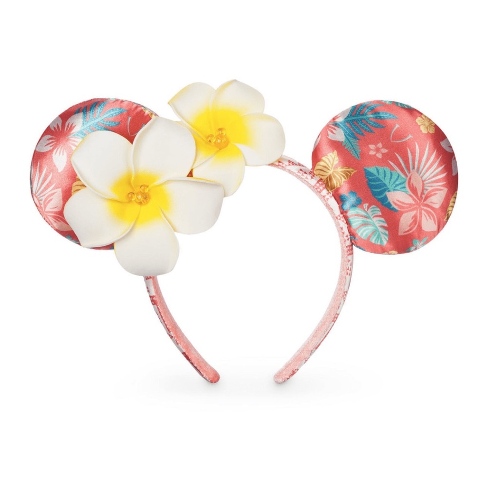 Aulani Hawaii Pink Floral Minnie Mouse Ears